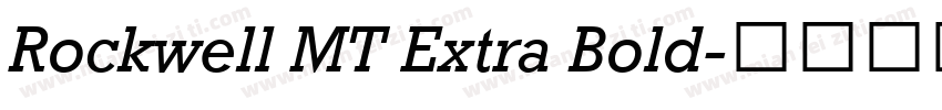 Rockwell MT Extra Bold字体转换